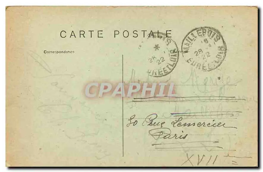 Le Sacré-Cœur de Montmartre — Paris — éditeur inconnu, n° 179 - Verso