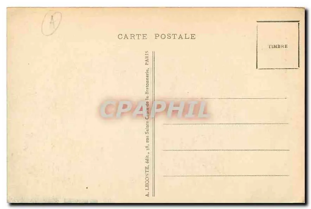 Paris - O Sagrado Coração — editor A. Léconte, n° 82 - Verso