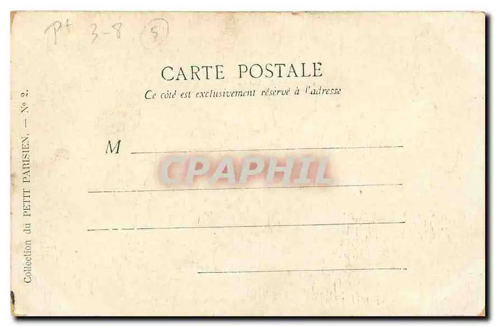 Paris — Grand Palais, Porte principale (Champs-Élysées) — Collection du Petit Parisien, N° 2 - Verso