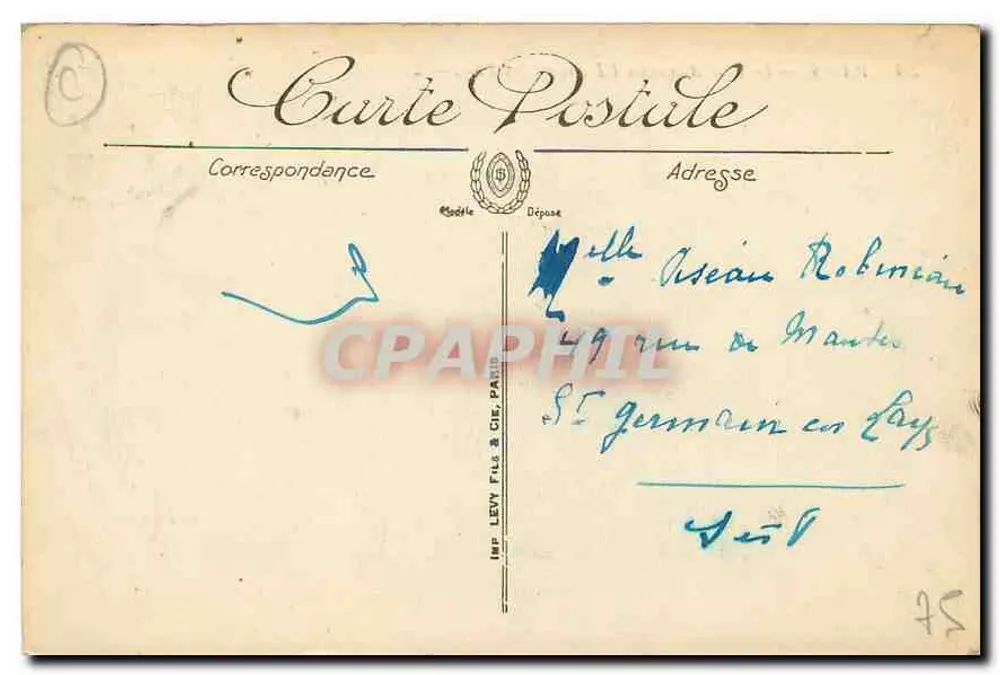 Paris — O Ponte Alexandre III em direção aos Invalidos — LL. - Verso