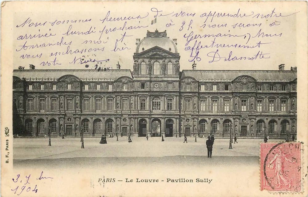 PARIS — O Louvre — Pavilhão Sully — B.F. Paris - Frente