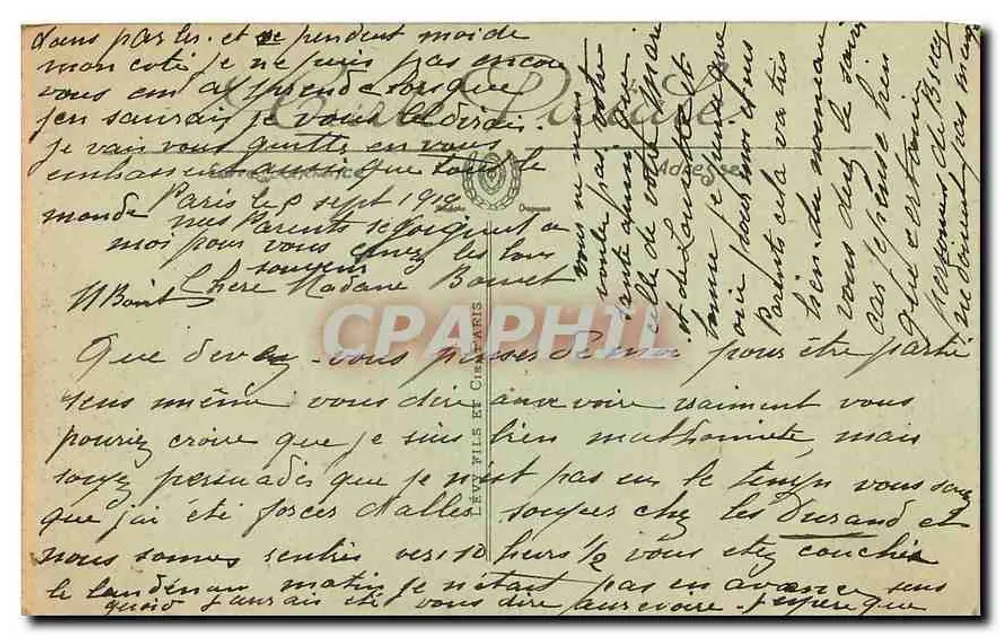 Paris — A Estátua da República — LL - Verso