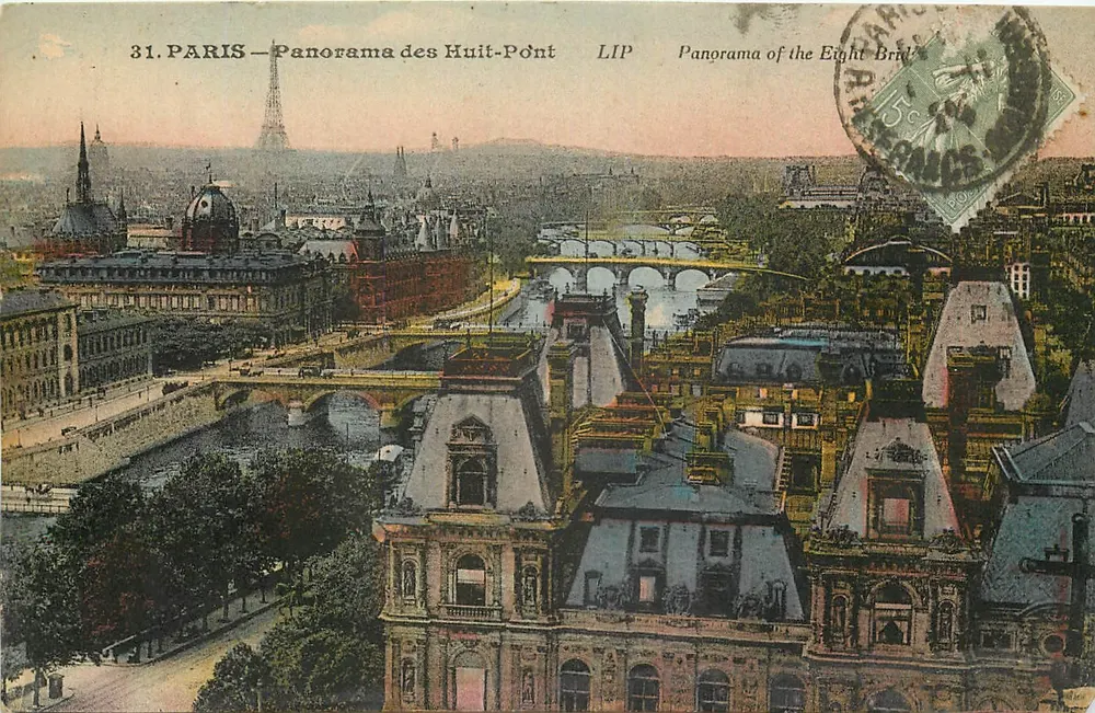 PARIS — Panorama dos Oito Pontes — LIP - Frente