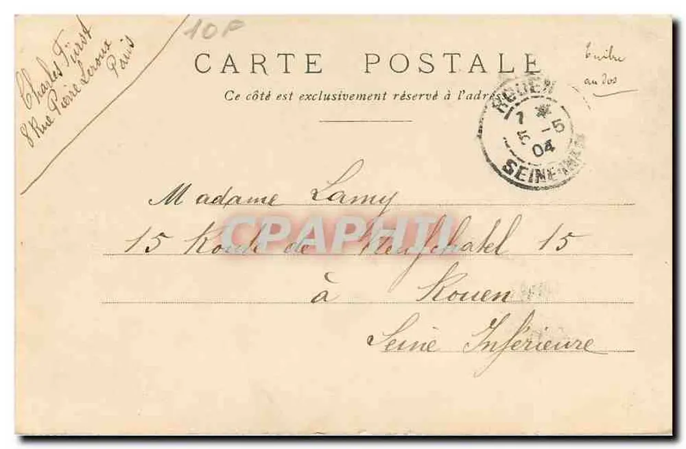 Estátua de Jean-Joseph Balechou — Jardins do Louvre — Editor Paris 268 - Verso