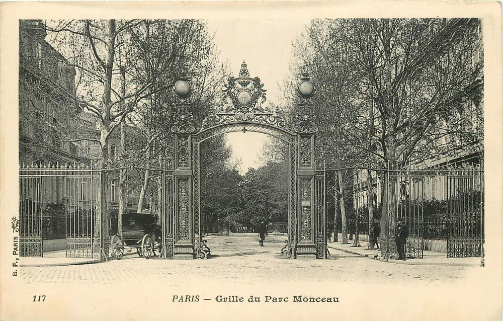 PARIS — Grade do Parc Monceau — E. F. PARIS, n° 117 - Frente