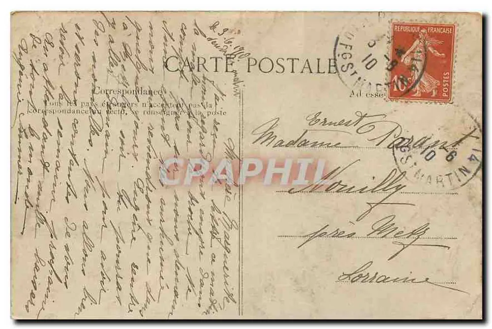 PARIS — La Madeleine — Éditeur E.D. n°4083 - Rückseite