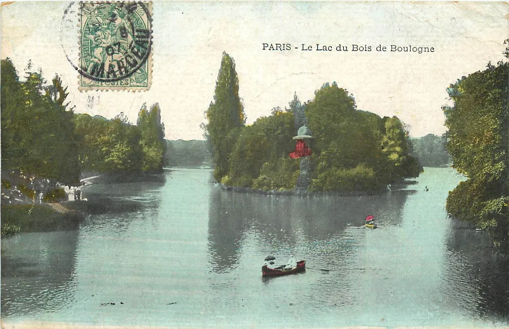 PARIS - Le Lac du Bois de Boulogne — éditeur ÉCOSILES - Recto