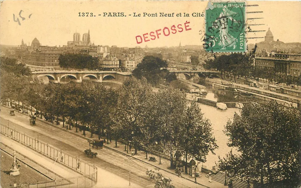 Paris — O Pont Neuf e a Cité — Desfossé - Frente