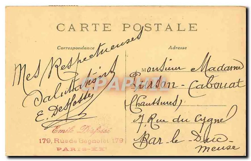Paris — O Pont Neuf e a Cité — Desfossé - Verso