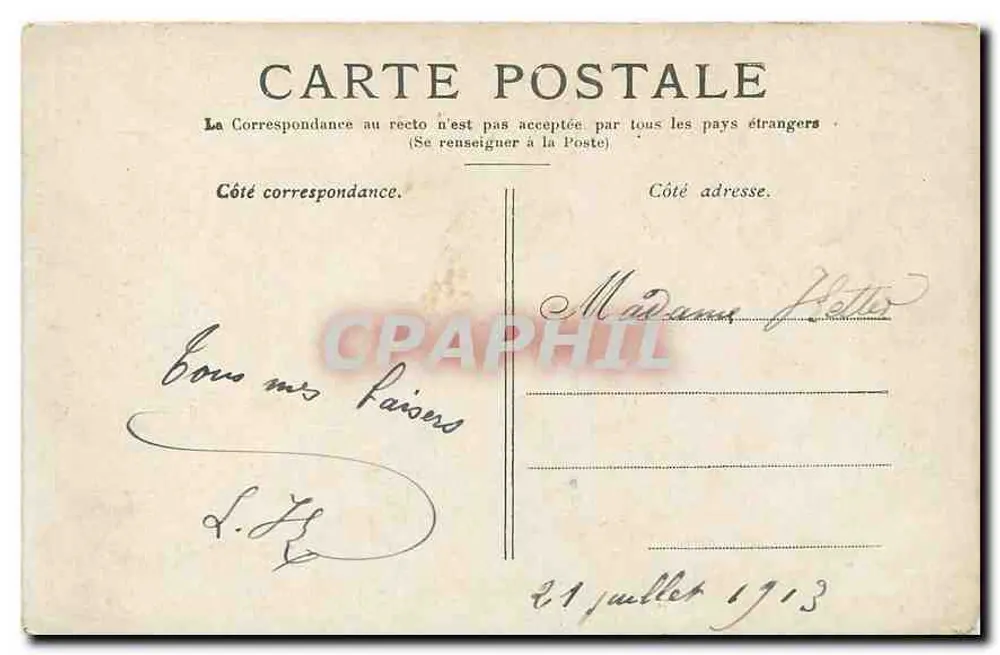 Paris — O Pequeno Palácio, Champ-Élysées — editor desconhecido, número de série 902 - Verso
