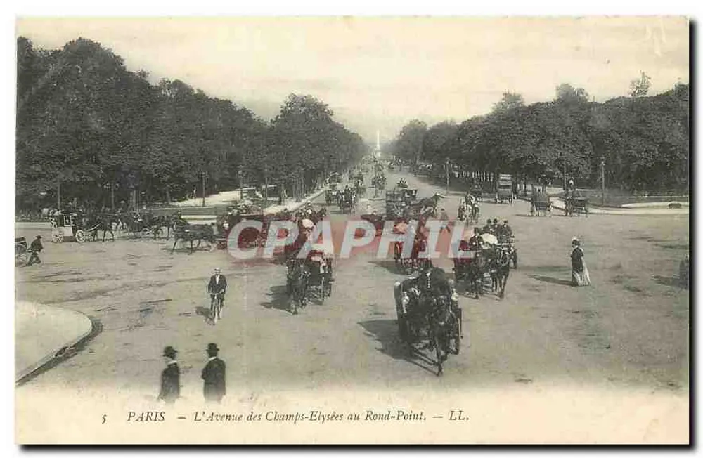 PARIS — L'Avenue des Champs-Élysées au Rond-Point — LL. - Recto