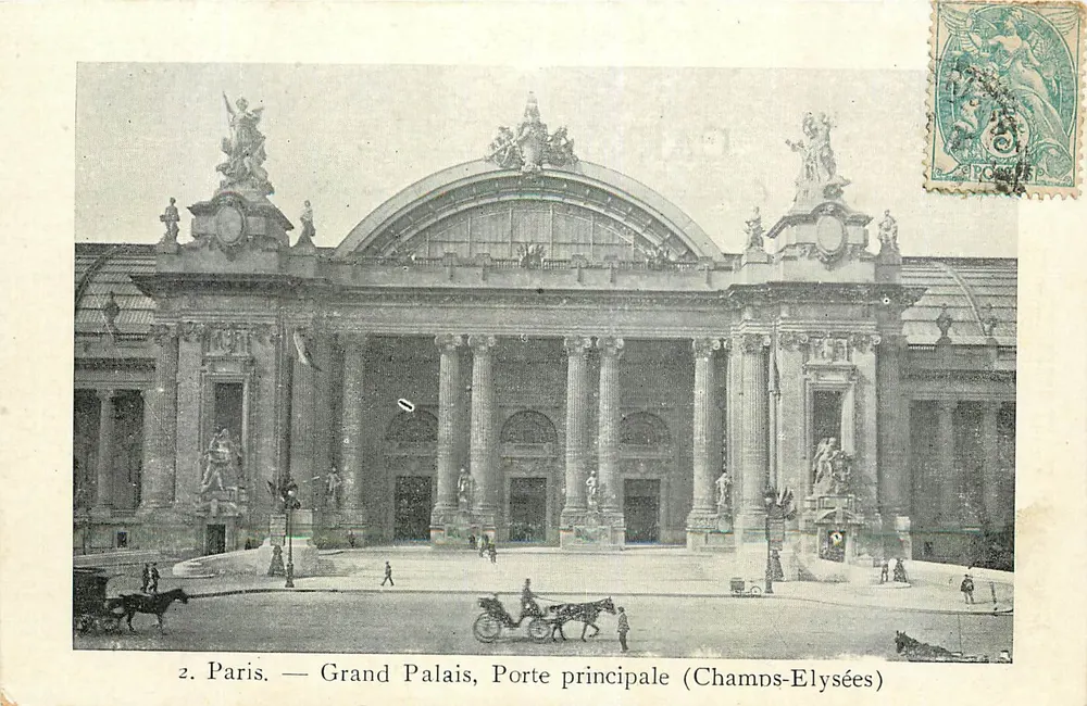 Paris — Grand Palais, Porte principale (Champs-Élysées) — Collection du Petit Parisien, N° 2 - Recto