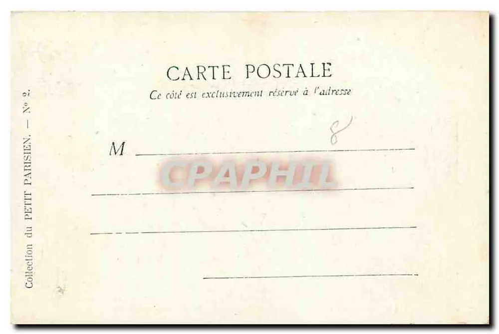 Paris — Grand Palais, Porte principale (Champs-Élysées) — Collection du Petit Parisien, N° 2 - Verso