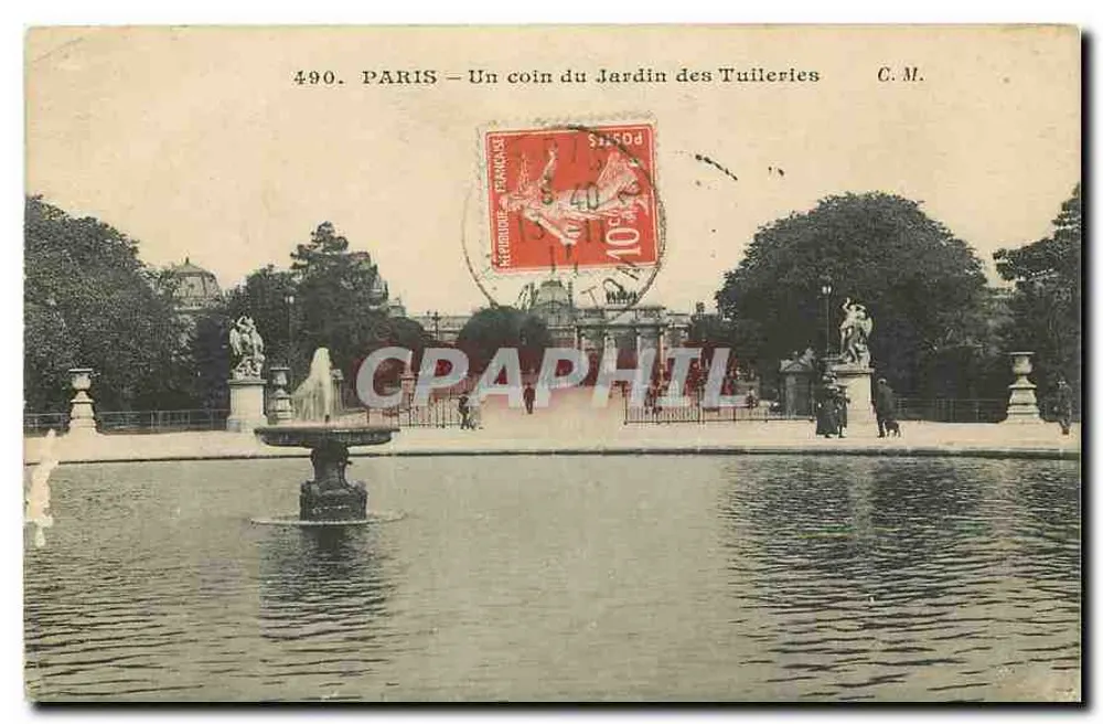 PARIS — Eine Ecke des Tuileries-Gartens — C.M. n°490 - Vorderseite