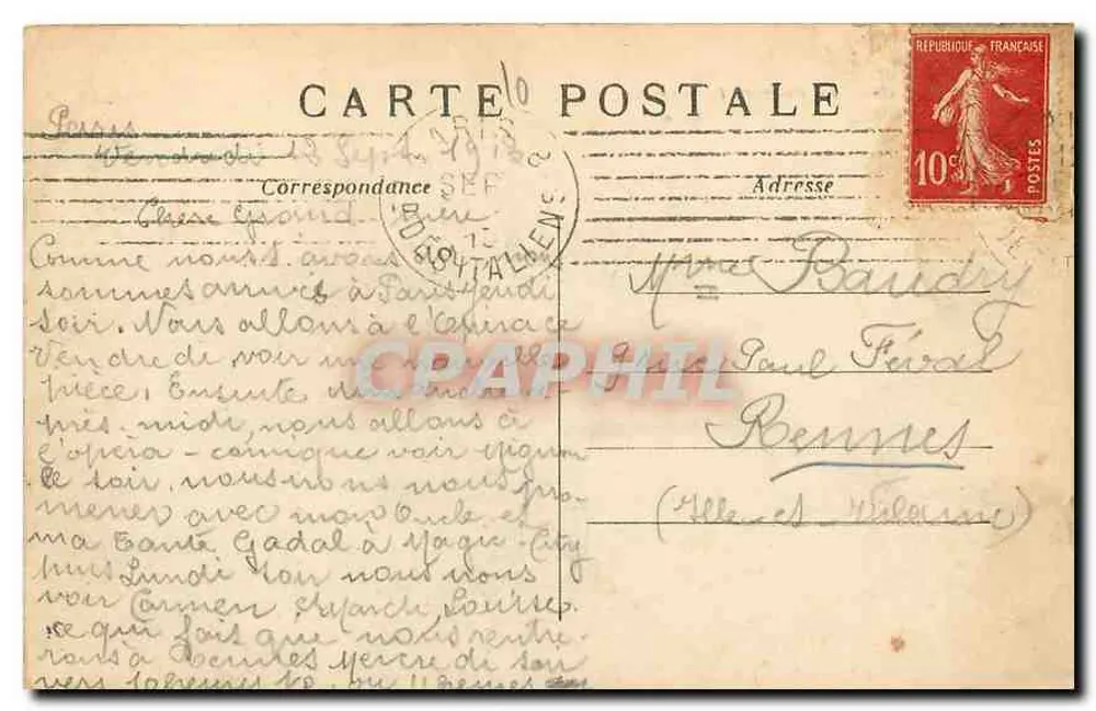 Paris — A Praça da Concórdia — C. M. n°1693 - Verso