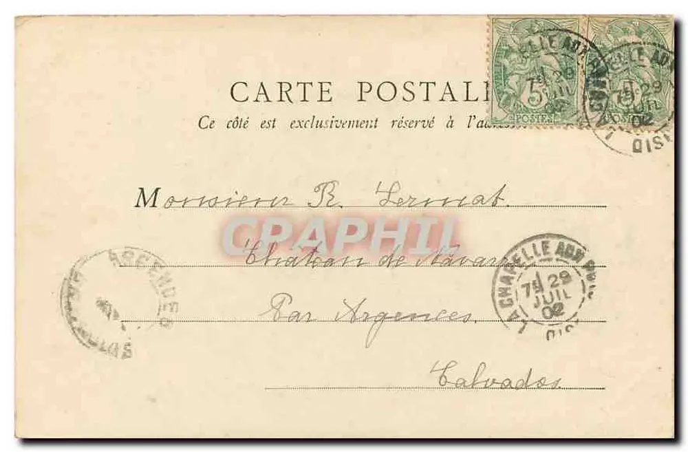 Fontainebleau — Ansicht über den See — B.E. Paris - Rückseite