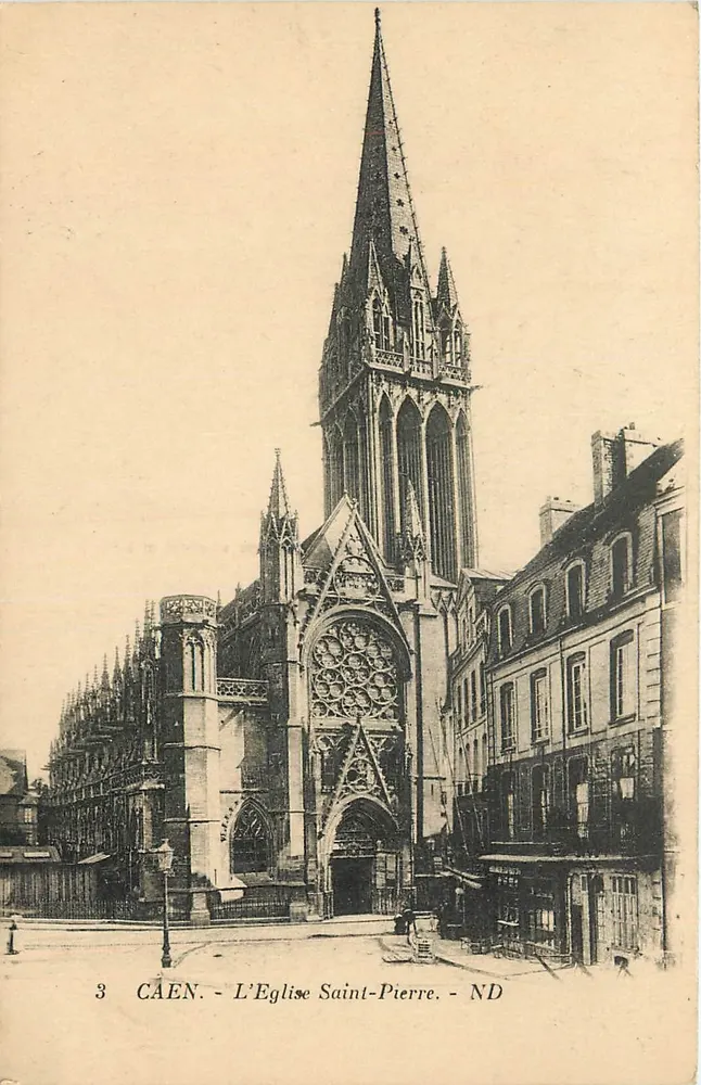 Caen - A Igreja de São Pedro - ND - Frente