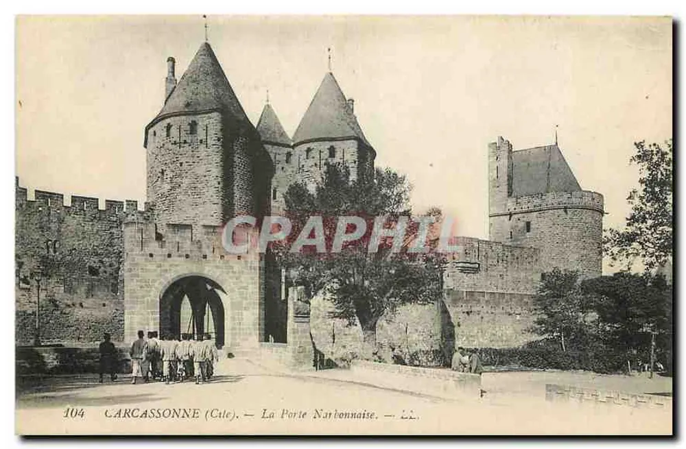 Carcassonne — A Porta de Narbonne — LL, n° 104 - Frente