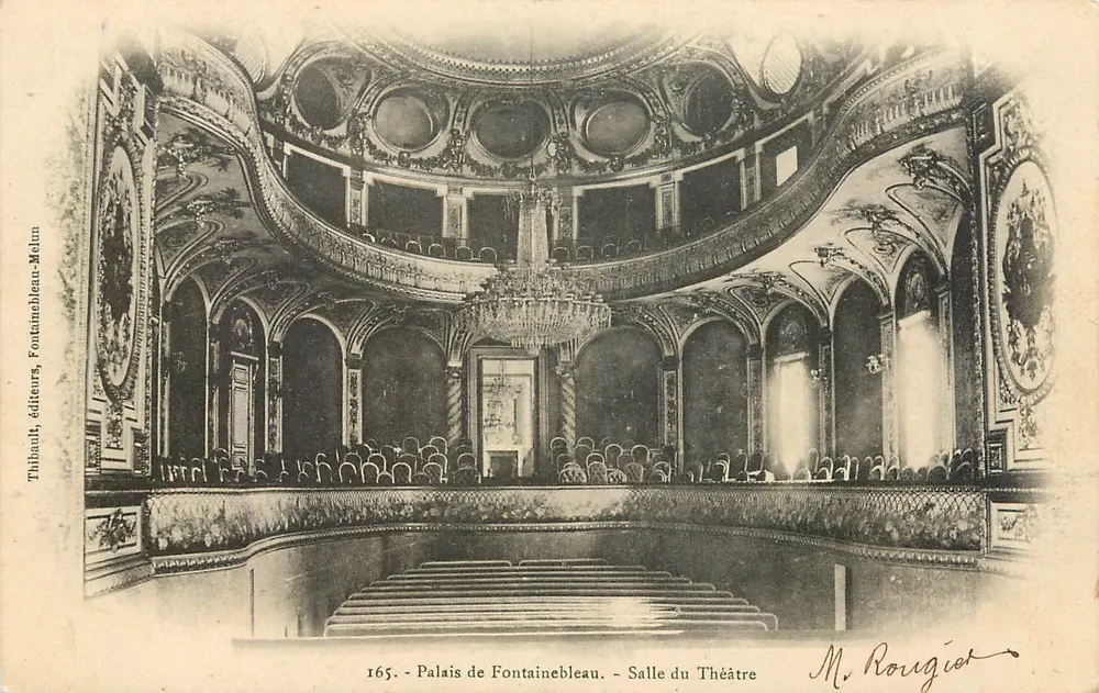 Palast von Fontainebleau — Saal des Theaters — Thibault, Verleger, Fontainebleau-Meilm - Vorderseite