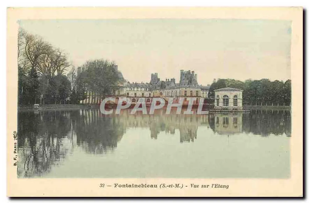 Fontainebleau (S.-et-M.) - Vue sur l'Etang — B. F. Paris, n° 32 - Recto