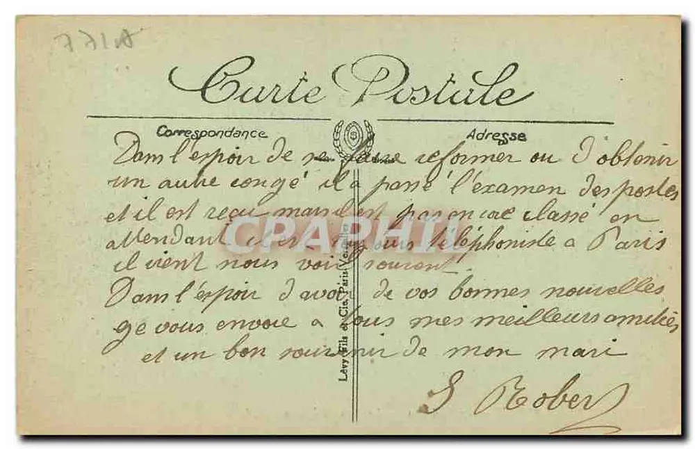 Fontainebleau — Le Château — La Cour d'Ulysse — LL — n°306 - Verso