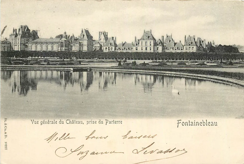 Allgemeiner Blick auf das Schloss, vom Erdgeschoss aus — Fontainebleau — St. & Co. A.D. n° 10227 - Vorderseite