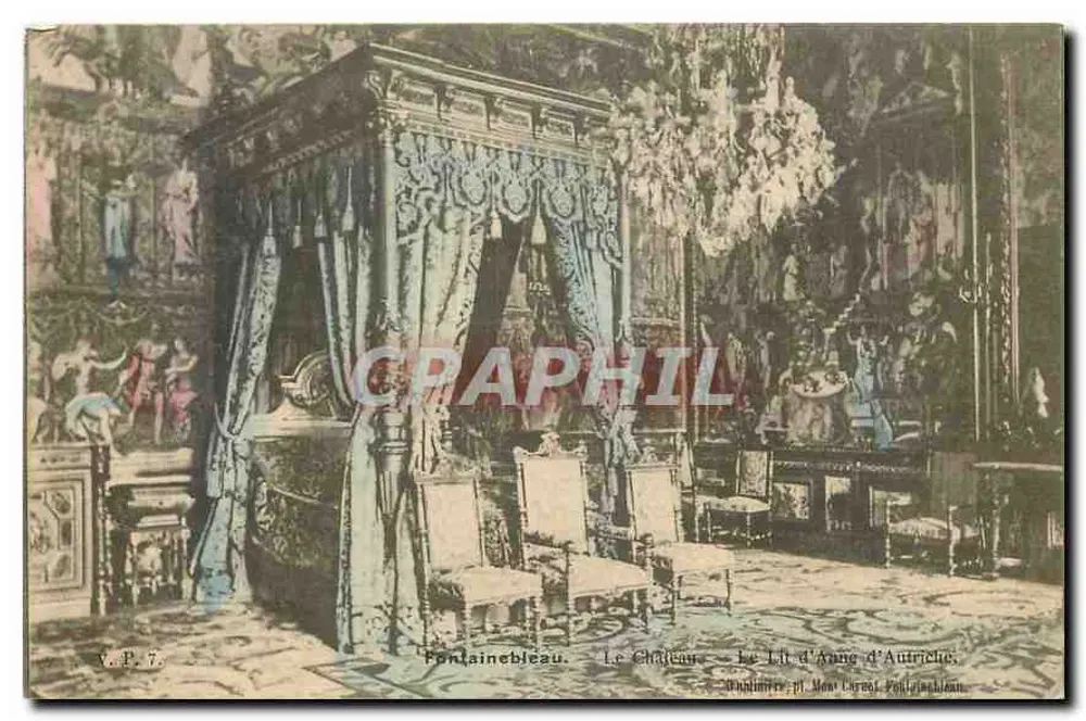 Fontainebleau - Le Château - Le Lit d'Anne d'Autriche - Recto