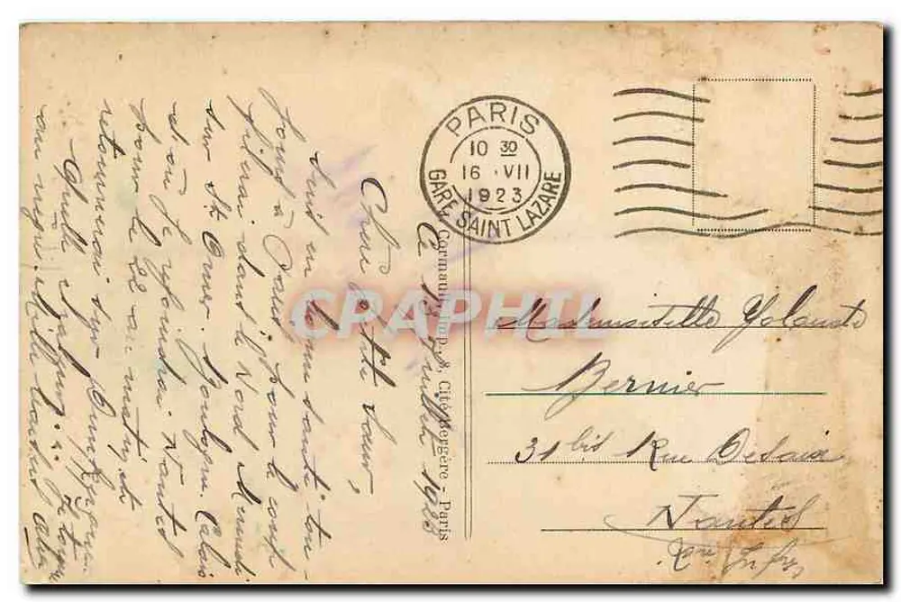 Paris — O Boulevard dos Italianos — Henri Manuel, n°13 - Verso