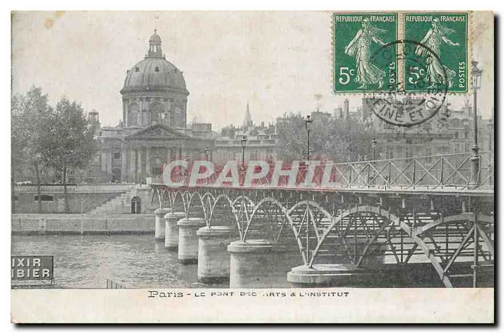 Paris - Le Pont des Arts & L'Institut — Éditeur IXIR BIER - Frente