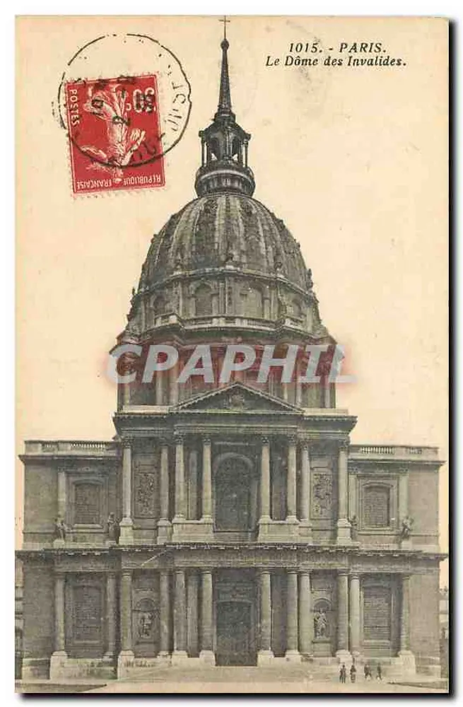 Paris - O Dôme dos Invalides — editor desconhecido, n° de série 1015 - Frente