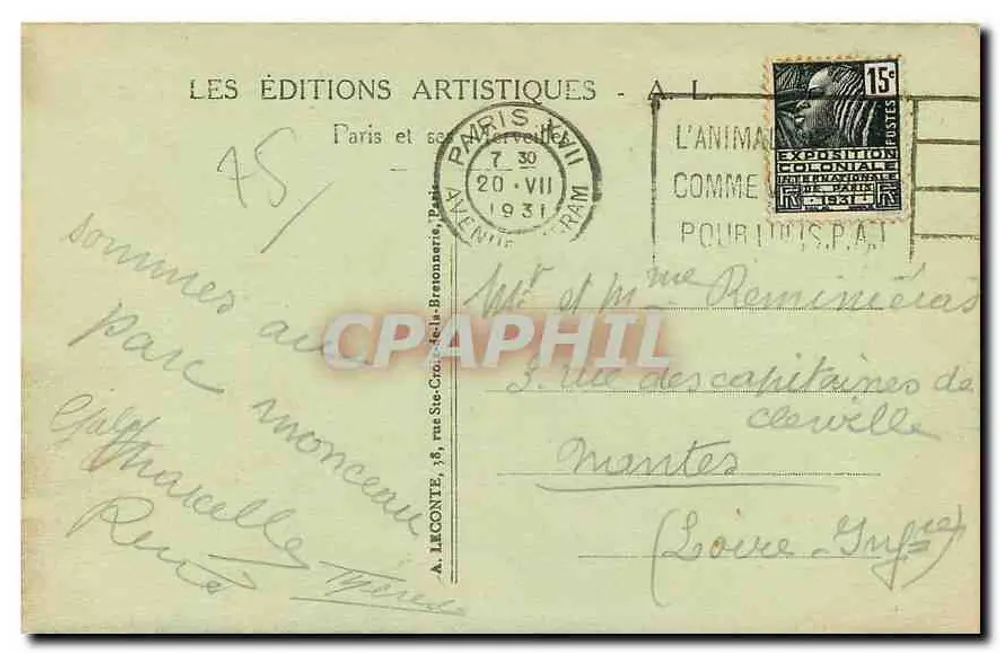 Paris - Notre-Dame (Abside) - A. L. - Verso