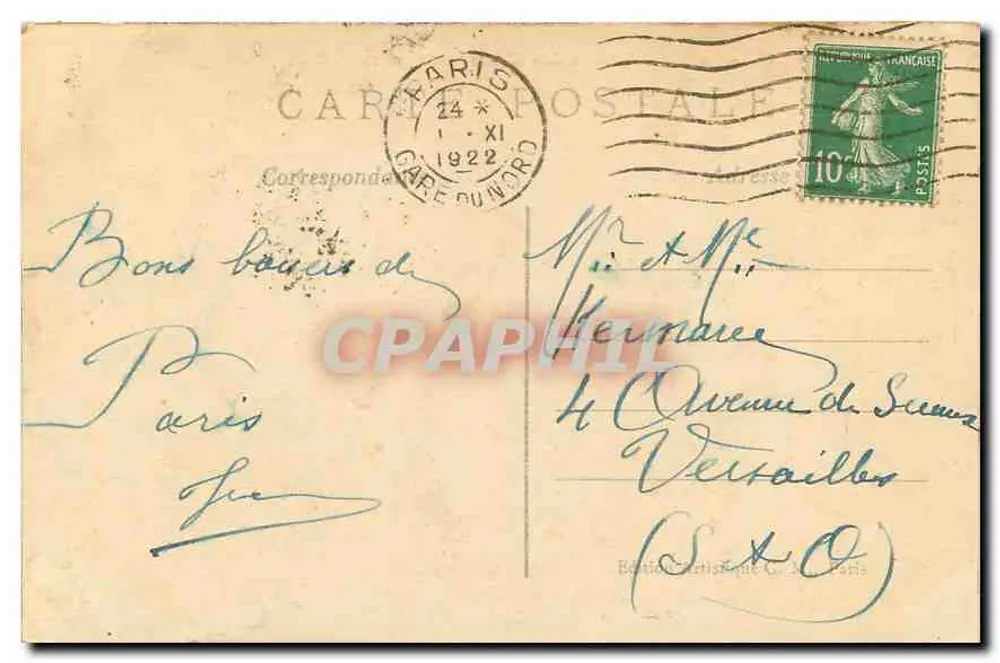 Paris - O Pequeno Palácio dos Campos Elísios — C.M. n°23 - Verso