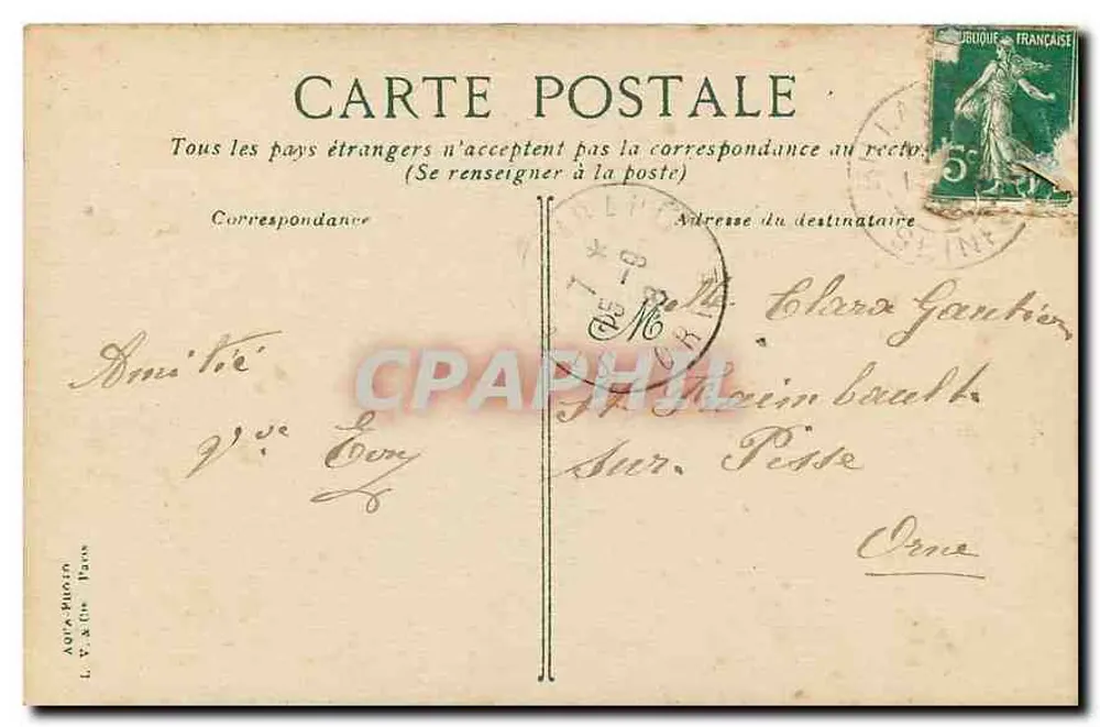 Paris Jardin d'Acclimatation — Une Serre du Palmarium — L.V. & Cie, n° 24457 - Verso