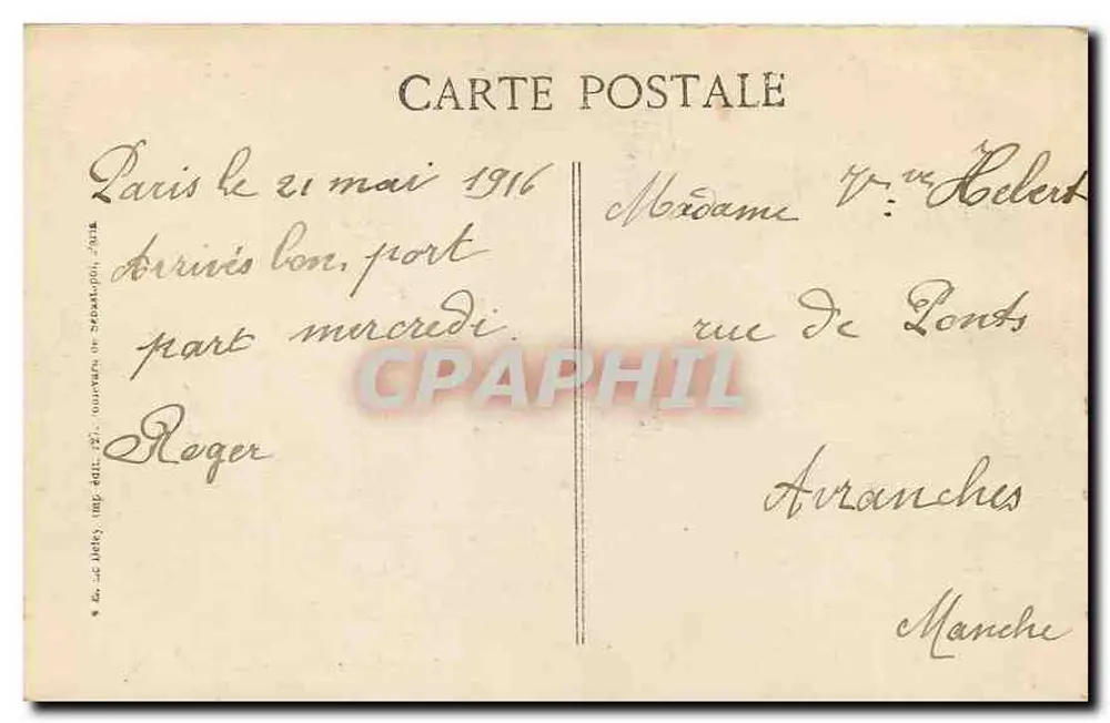 Paris - Hôtel des Invalides - Tombeau de Napoléon Ier — Éditeur ELD, n° 4022 - Verso