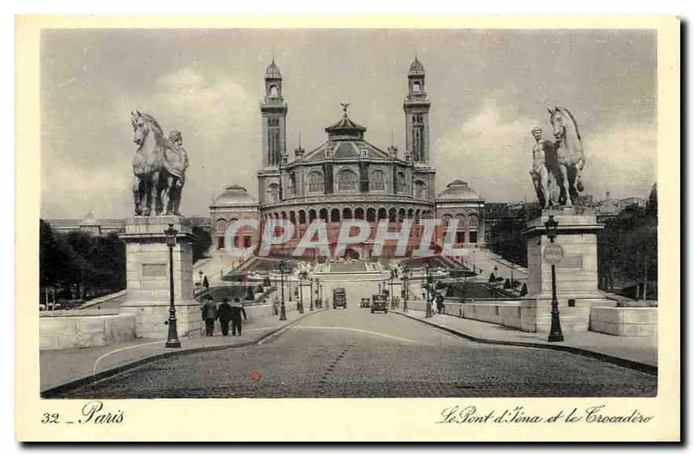 Le Pont d'Éna et le Crocadero — Paris — Éditeur : C. L. Letellier, Paris, n° 32 - Recto