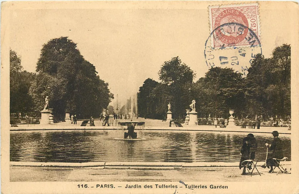 Jardin des Tulleries — Paris — Éditeur : A. Luceable, 38, rue Ste-Croix-de-la-Bretonnerie, Paris — n° 116 - Frente