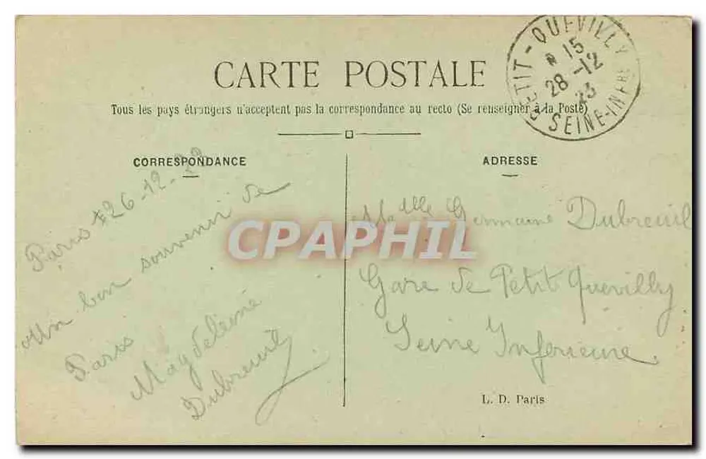 PARIS — Notre-Dame — L. D. - Verso