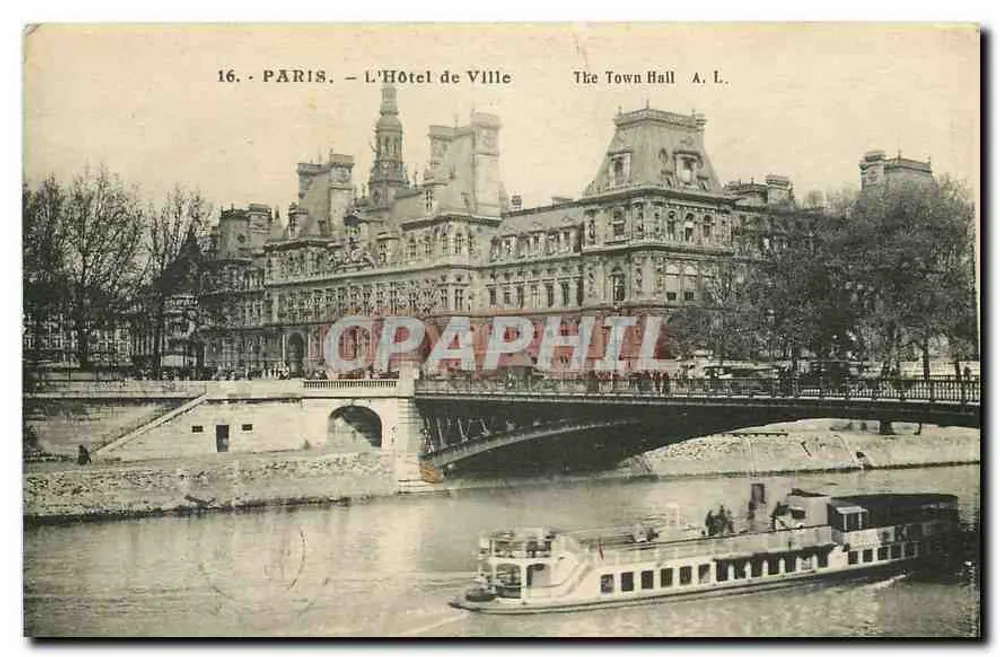 Paris — O Hotel de Ville — A. L. - Frente