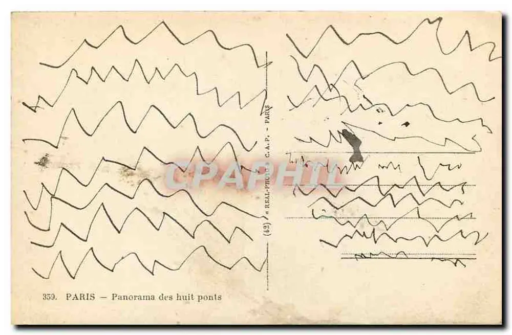 Paris — Panorama dos oito pontes — G.A.P. — n°359 - Verso