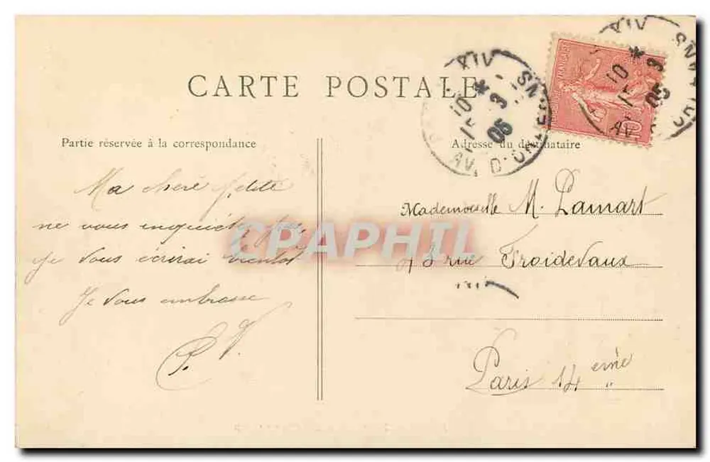 Paris — Fontaine de Carpeaux — B.F. Paris, n°18 - Verso