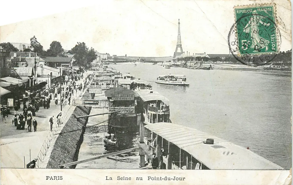 Paris — La Seine au Point-du-Jour — éditeur non visible - Recto
