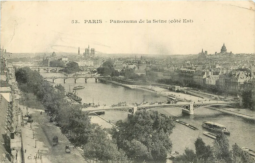 PARIS - Panorama do rio Sena (lado Leste) — C.M. — n°53 - Frente