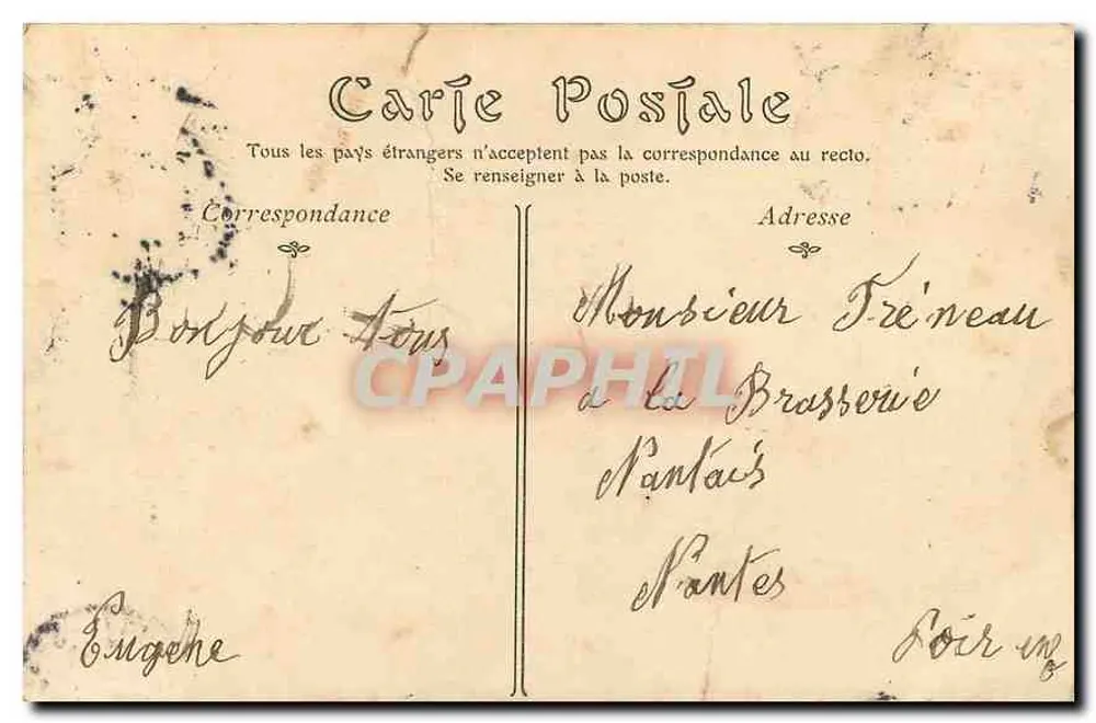 PARIS — Der Luxembourg-Garten, die Medici-Fontäne — Antike Ansichtskarte 116-G. - Rückseite