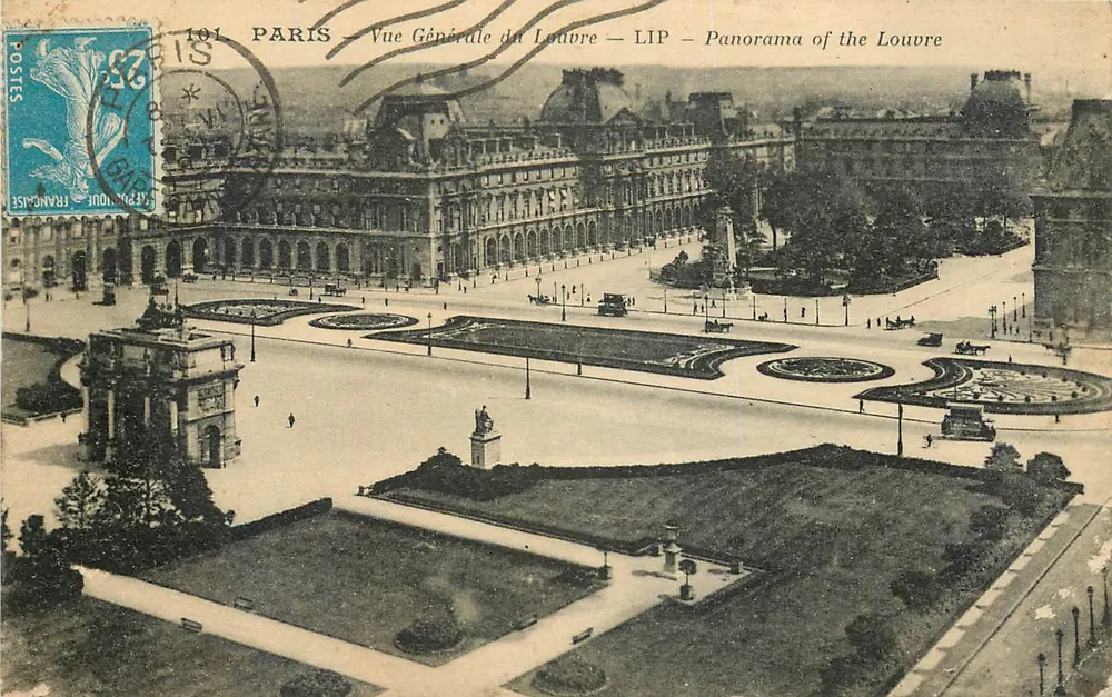 Paris — Vista Geral do Louvre — LIP - Frente