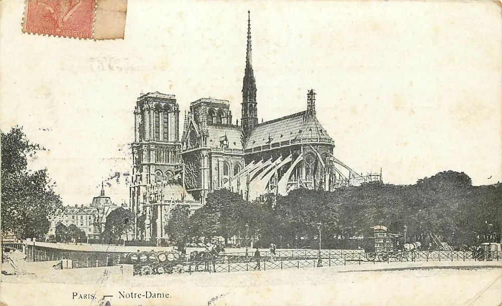 Paris — Notre-Dame — Editor desconhecido, número de série não visível - Frente