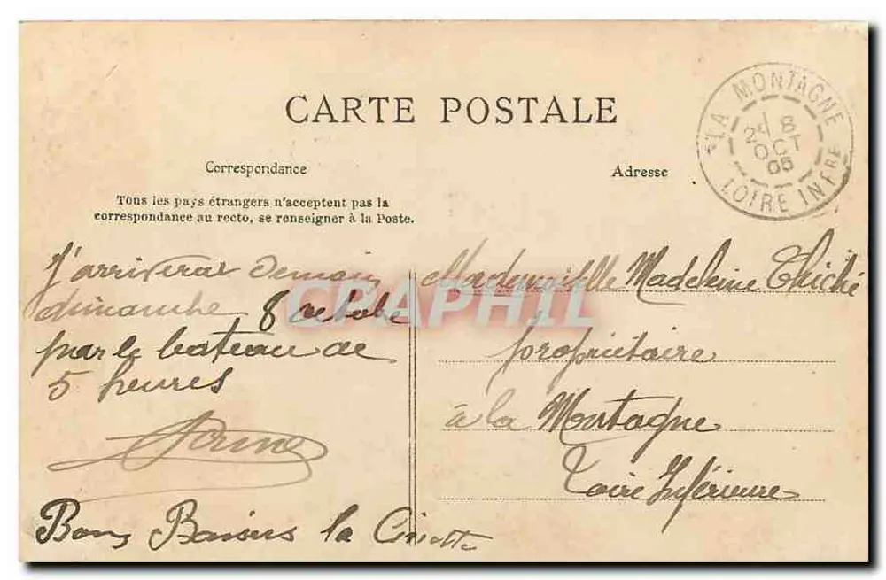 Bois de Boulogne — Étang du Château de Longchamp — C. L. C. - Rückseite