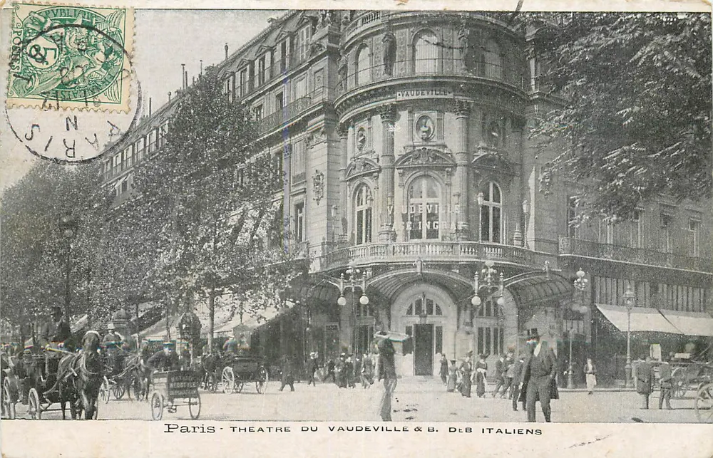 Paris - Theater du Vaudeville & B. des Italiens — Verlag nicht sichtbar, Seriennummer nicht lesbar - Vorderseite