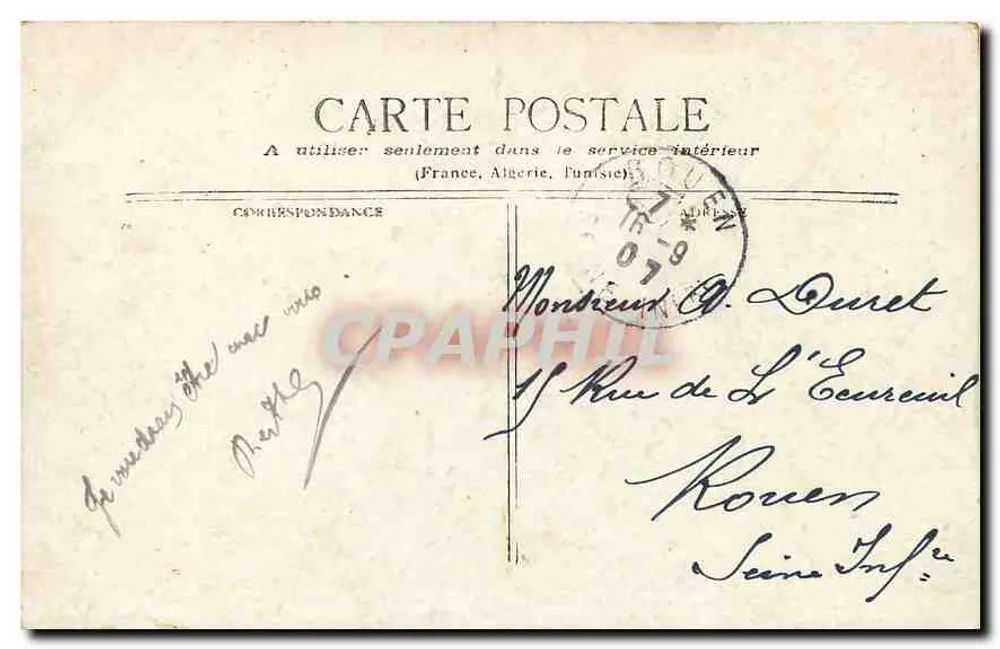 Paris — Mittelgang des Tuileries-Gartens — unbekannter Verlag, Seriennummer nicht sichtbar - Rückseite