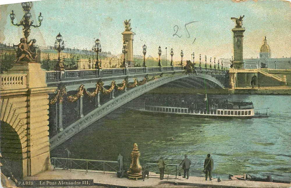 Paris — O Ponte Alexandre III — editor desconhecido, número de série não visível - Frente