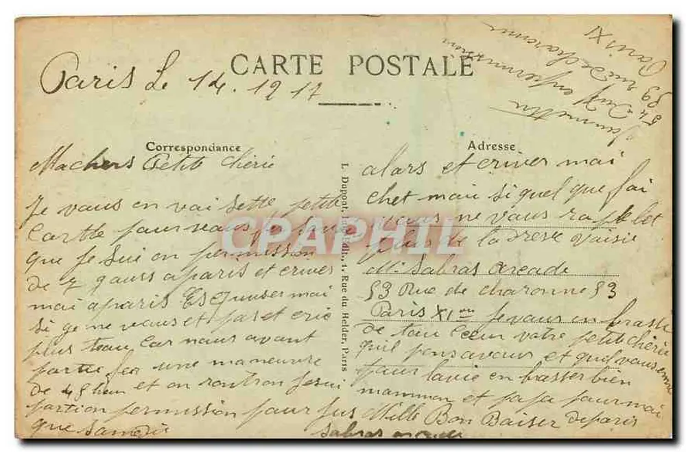 Paris — A Estátua da República — L. D. - Verso